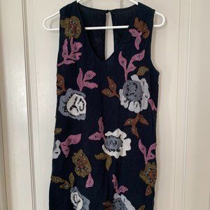 Free People Embroidered Mini Dress